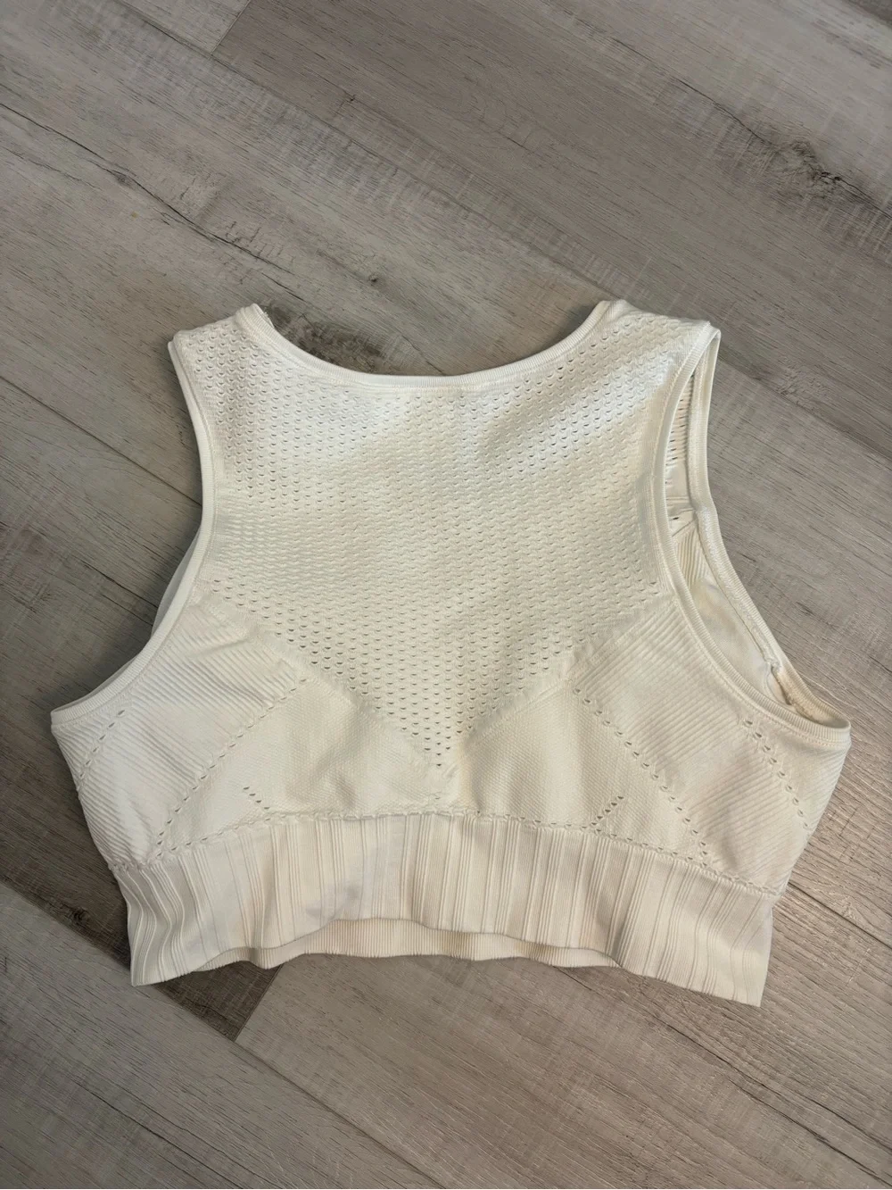 Athleta White Seamless Longline High Neck Sports Bra Size Large